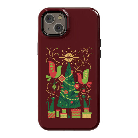 Vintage Christmas Tree Decorating Phone Case